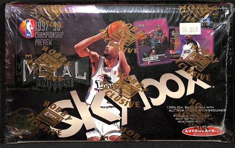 1997-98 skybox metal universe basketball retail box|97 98 metal universe basketball cards.